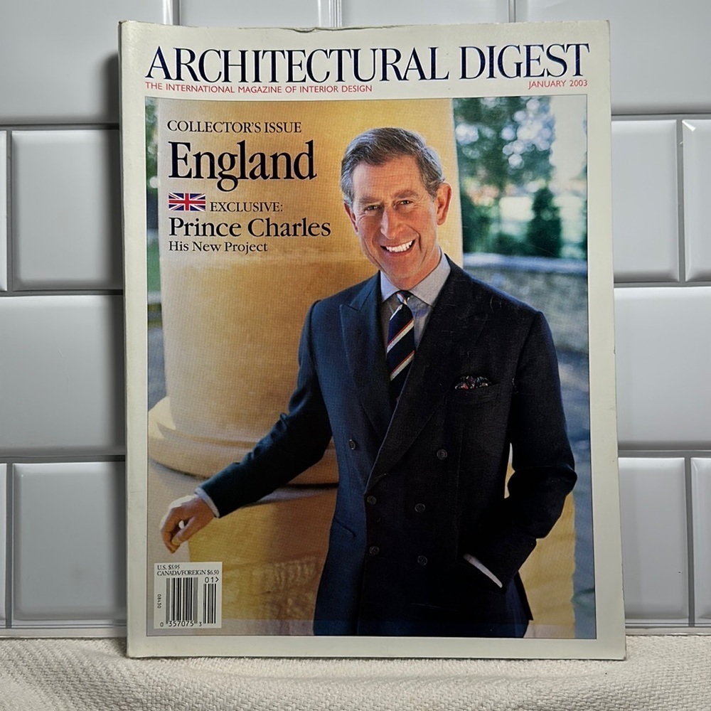 ARCHITECTURAL Digest with Exclusive Prince Charles His New Project” January 2003